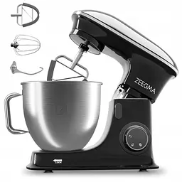 Тістоміс міксер планетарний Zeegma PLANEET CHEF BLACK 2200 Вт - мініатюра 2