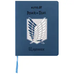 Щоденник шкільний Kite Attack on Titan 170х210 мм синій (AT25-283)