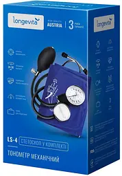 Механічний тонометр Longevita LS-4 (стетоскоп у комплекті) (5929741) LS-4 - мініатюра 2