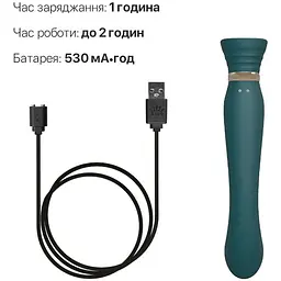 Смарт-вібратор 3 в 1 Zalo Queen Jewel Green пульсуюча перлина та вакуум кристал Swarovski - мініатюра 7