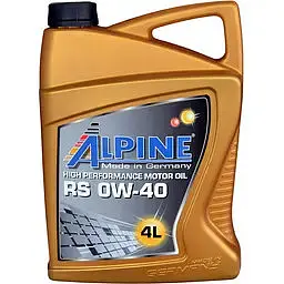 Олива моторна Alpine RS 0W-40 RS, 4 л (23431)