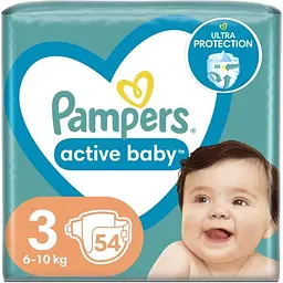 Підгузки Pampers Active Baby розмір 3 (6-10 кг) 54 шт