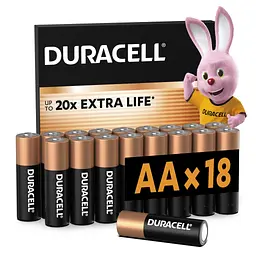 Батарейка Duracell AA лужні 18 шт. в упаковці (5000394107519 / 5006192) - мініатюра 2