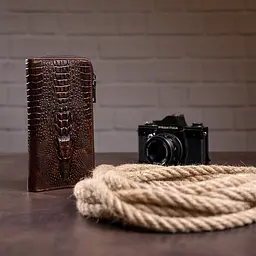 Чоловічий клатч з силуетом каймана 20235 Vintage коричневий - мініатюра 8