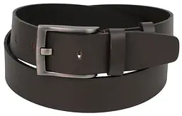 Чоловічий ремінь під джинси Skipper 1613-45 Темно коричневий - мініатюра 3