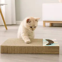 Дряпка Trixie для котів із двома кульками та котячою м'ятою картонна 38х5х30 см [CD] - мініатюра 5