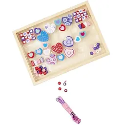 Набір дерев'яних намистин Melissa & Doug Серця (MD4175)