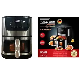 Безмасляна електрична фритюрниця Zepline 8 л 3000 Вт (41909-ZP-092_2495) - мініатюра 3