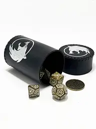 Настільна гра Планета Ігор Чаша для кубиків Вовк (чорна) (Dice cup Wolf black) (pi-dc007) - мініатюра 6