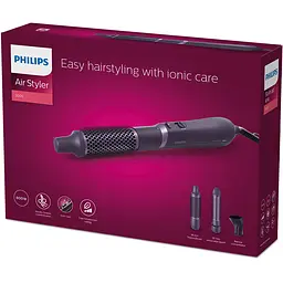 Фен-щітка Philips 3000 Series 800 Вт фіолетова (BHA305/00) - мініатюра 10