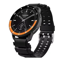 Безель Black-orange та силіконовий ремінець Sikai для смартгодинника Xiaomi Watch S3/S4  - мініатюра 2