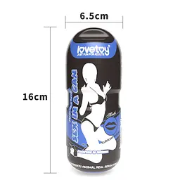 Мастурбатор SEX IN A CAN MOUTH LOTUS TUNNEL LOVETOYS 66-LV3600508-01 102555 - мініатюра 3