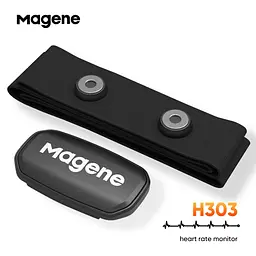 Нагрудний датчик пульсу Magene H303 Монітор серцевого ритму, Bluetooth BLE 4.0 та ANT+ для Garmin | Polar | Bryton | Wahoo | Lezyne | Apple Watch