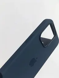 Оригінальний силіконовий чохол для iPhone 15 Pro Max Apple Silicone Case with MagSafe Storm Blue MT1P3ZM/A - мініатюра 2
