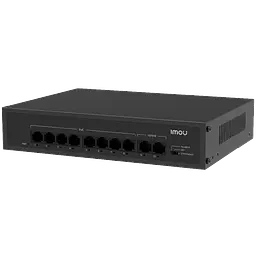 10-ти портовий некерований POE комутатор Imou SF110P з 8POE 100 Мбіт + 2хUP-Link 100Мбіт, до 250м, 65Вт, 220×162×44 мм