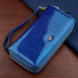 Гаманець жіночий ST Leather 18447 (S5001A) на блискавці синій