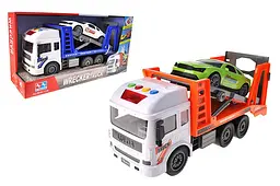Інерційна вантажівка-автовоз із причепом YG Toys зі звуком та світлом, іграшкова машина 3+ (8030-113A)