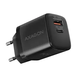 Зарядний пристрій AXAGON 1xUSB QC4.0 + 1xUSB-C PD30W PPS black (ACU-PQ30) - мініатюра 2