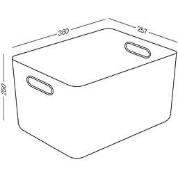 Комплект XXL: ящик для зберігання МВМ My Home FH-14 XXL 360х257х240 мм та кришка FH-16 сірий (FH-14/FH-16 GRAY) - мініатюра 12