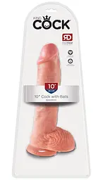 Фалоімітатор King Cock 10 inch, 25 см (тілесний) - мініатюра 2