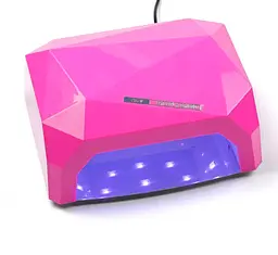 LED Лампа для нігтів манікюру Сушилка гібридна УФ LED+CCFL 36W UKC малинова