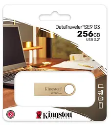 Флешка металева Kingston DT SE9 G3 256 GB USB 3.2 DTSE9G3/256GB - мініатюра 5