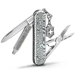 Ніж Victorinox Classic Brilliant Damast 58мм,5функ,дамаск + брелок-лого