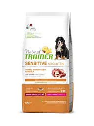 Сухий корм Trainer Dog Sensitive Puppy&Junior Medium&Maxi With Duck для цуценят середніх і великих порід 12 кг
