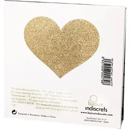 Пестіс-стикини Bijoux Indiscrets Flash Heart Gold наклейки на соски One size - мініатюра 3