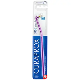 Монопучкова щітка Curaprox CS 1006 Single & Sulcular 6 мм бузкова з салатовим - мініатюра 2