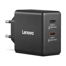 Блок питания для ноутбука Lenovo Dual USB-C 65W GaN Charger (40AW065BEU) - миниатюра 4