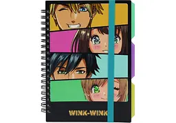 Блокнот пруж. B6 100арк.кліт. пласт. обкл. "Design 25" з розділ. №O20358-25/Optima/