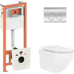 Набір Q-tap Nest 4 в 1 підвісний унітаз Jay Ultra Quiet 520x360x320 + комплект інсталяції QT07335175W48201