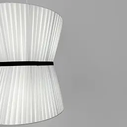 Дизайнерський світильник із полімерним циліндричним абажуром Ø40x48 см Line F MJ240-400 x 480 Білий - мініатюра 5