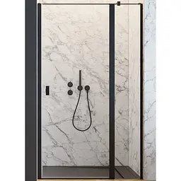 Душові двері Radaway NES Black DWJ II 120x200 права, безпечне скло, прозоре, чорна (10036120-54-01R)