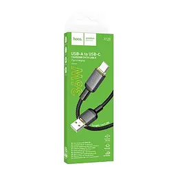 Кабель Hoco X128 Benefit charging data cable Type-C Black - мініатюра 2