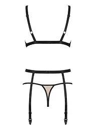Комплект білизни Obsessive Nudelia L/XL тілесний - мініатюра 6