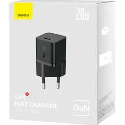 Мережевий зарядний пристрій Baseus GaN5 Fast Charger Mini 1C 20W Black (CCGN050101) [105942] - мініатюра 6