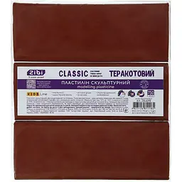 Пластилін скульптурний ZiBi Classic Kids Line 750 г теракотовий (ZB6290)