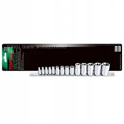 Набір головок TORX на планці TOPTUL 1/4"-1/2" E4-E24 14ед. GAAR1402 - мініатюра 3