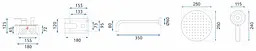 Душова система прихованого монтажу Rea Verso + Box brushed gold REA-P9150, Золотий - мініатюра 8