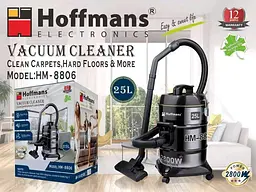 Пилосос Hoffmans HM-8806 25 л • Господарський пилосос 2800 Вт із функцією видування та мийним HEPA-фільтром - мініатюра 5