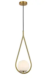 Люстра світильник зі скляним плафоном Levistella 9163719-1 BRZ+WH