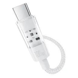 Дата кабель Baseus Gem Fast Charging Type-C to Type-C 100W (2m) (P10373000111-01) Moon White - мініатюра 2