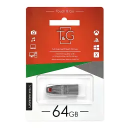 Флеш накопичувач USB 64Gb T&G Stylish TG115, Grey, USB 2.0 (TG115-64G) - мініатюра 3