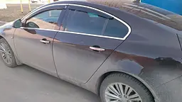Дефлектори вікон вітровики для Opel Insignia 2009- HB З Молдингом Хром - мініатюра 2
