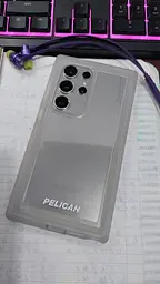 Оригінальний протиударний чохол для Samsung Galaxy S24 Ultra Pelican Voyager Clear аналог OtterBox Defender з кліпсою - мініатюра 2