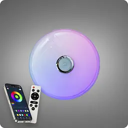Люстра світлодіодна 517 Dlight RGB з пультом і колонкою 80Вт Білий (02174) - мініатюра 8