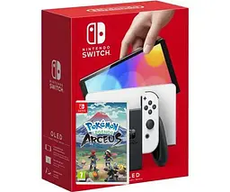 Ігрова консоль Nintendo Switch OLED model White + Гра Pokemon Arceus - мініатюра 6