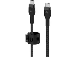 Кабель USB Type-C Belkin USB-C to USB-C Braided Silicone 1m Black (CAB011BT1MBK) - мініатюра 3